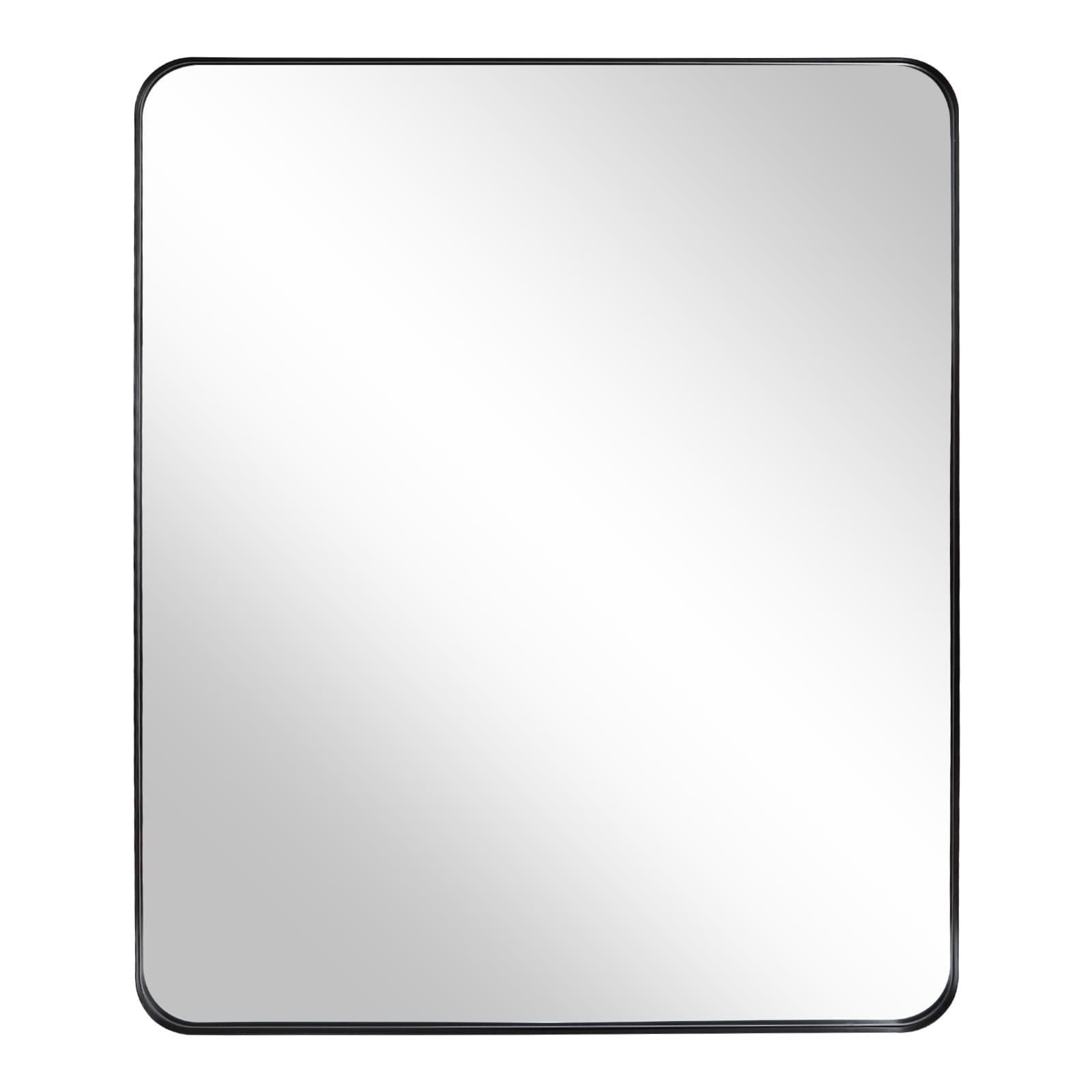 Rectangular Black Wall Mirror For Bedroom Living Room Decor_voghion.com